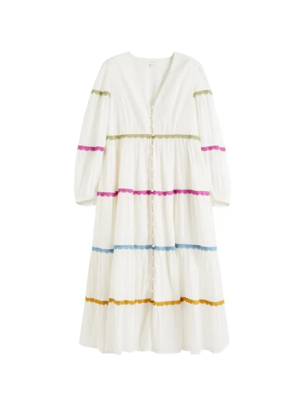 parker midi dress Parker Striped Dress in Pink M