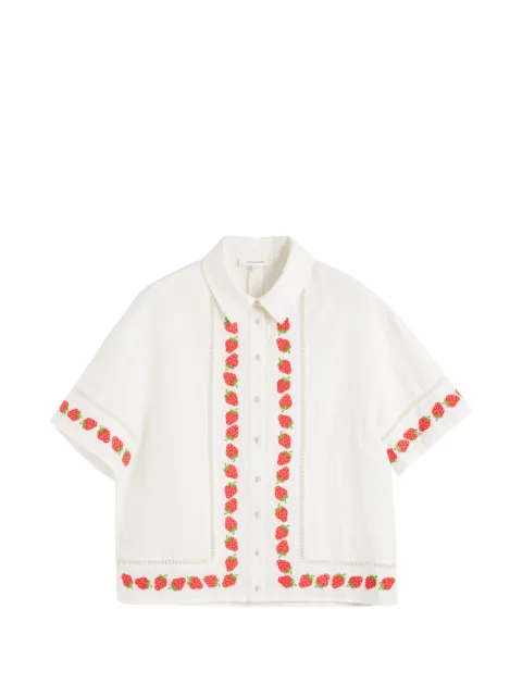 Chinti & Parker camisa con fresas estampadas