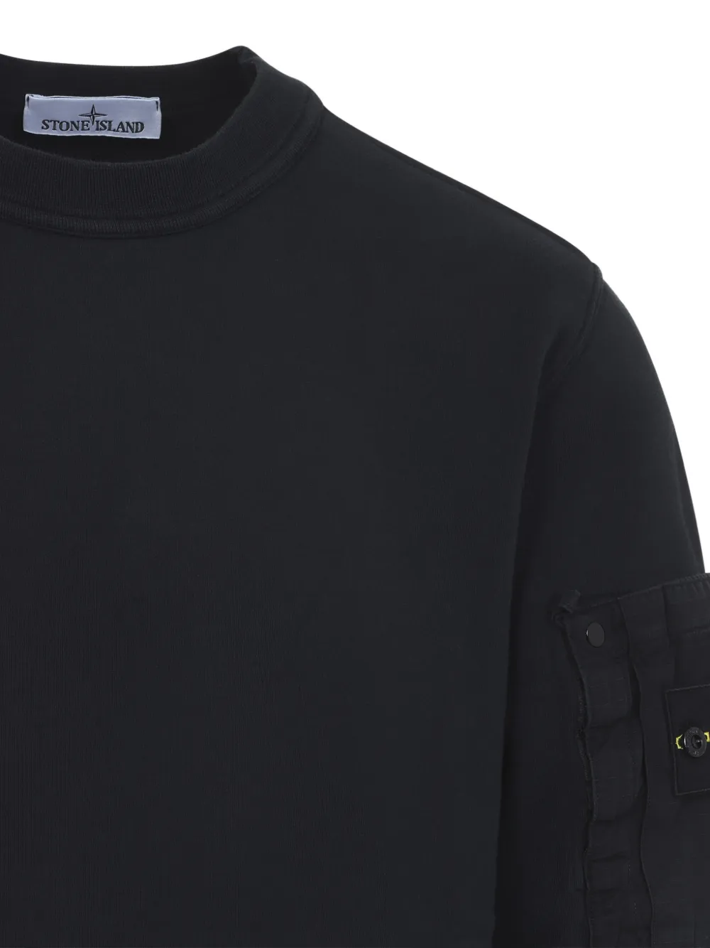 Stone Island T-shirt met Compass-logopatch en zak Zwart
