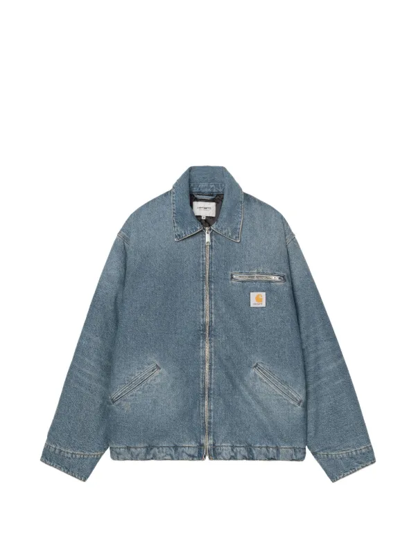 Carhartt WIP Jaqueta Jeans Com Zíper | Azul | FARFETCH BR