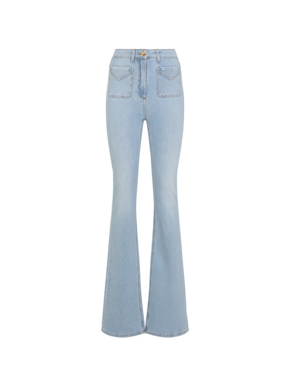 Elisabetta Franchi pocket flared denim - Blu