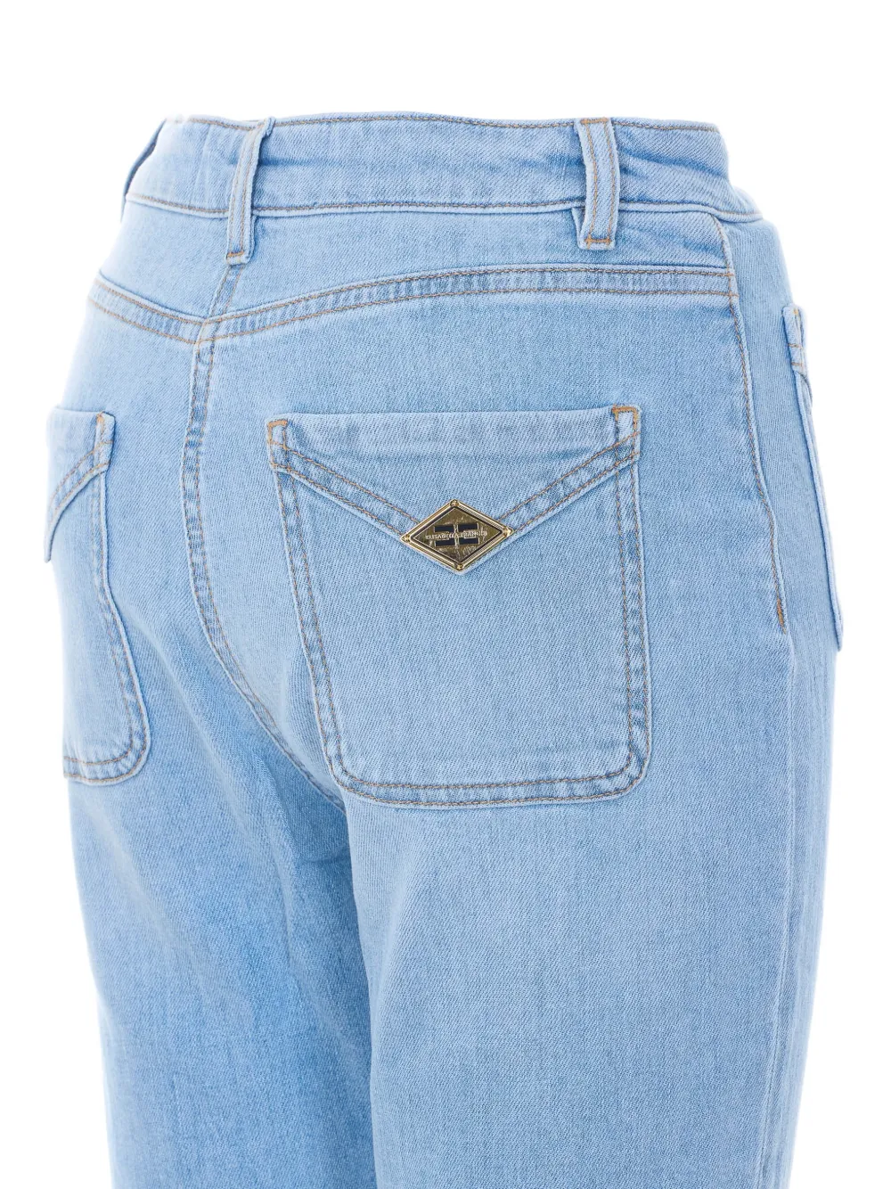 Pocket Flared Denim
