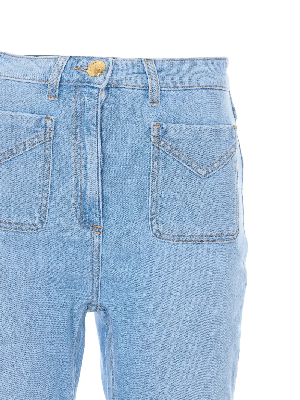 Pocket Flared Denim