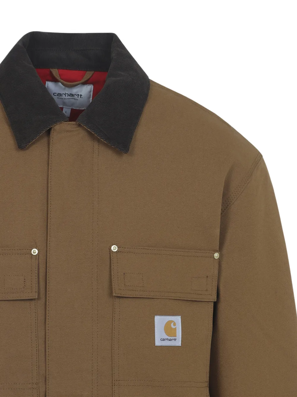 Carhartt WIP Clapton jack met ribfluwelen kraag Bruin