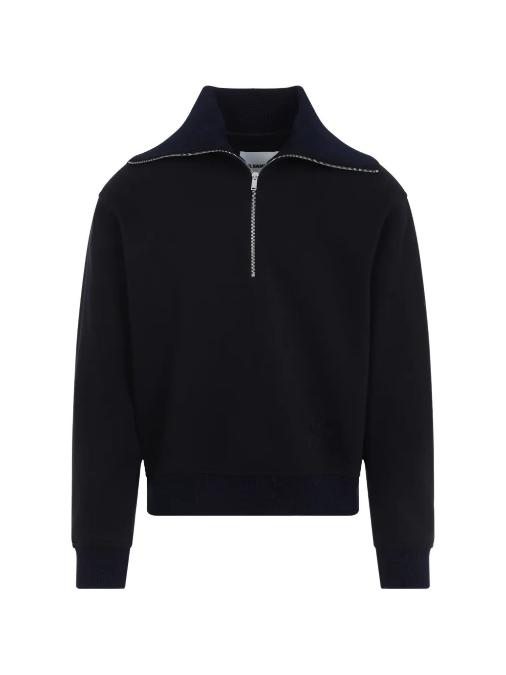 Jil Sander zip collar sweater - Blu