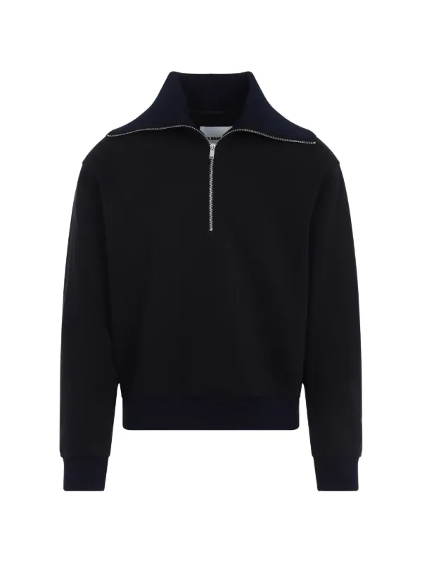 ジルサンダー ハーフジップセーター　JIL SANDER Jil Sander ジップカラーセーター | ブルー | FARFETCH JP