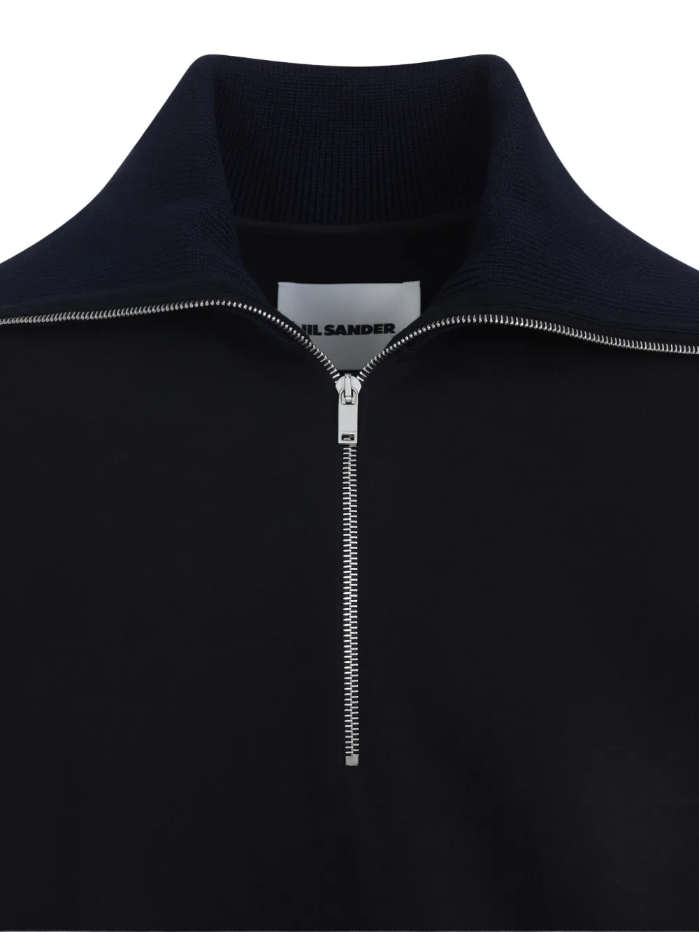  Jil Sander Zip Collar Sweater - Blue 