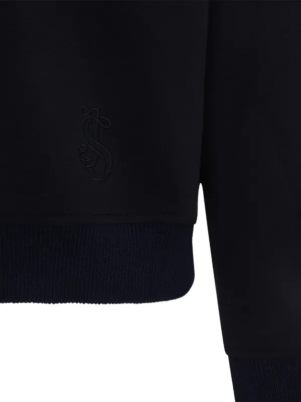 Jil Sander ジップカラーセーター | ブルー | FARFETCH JP