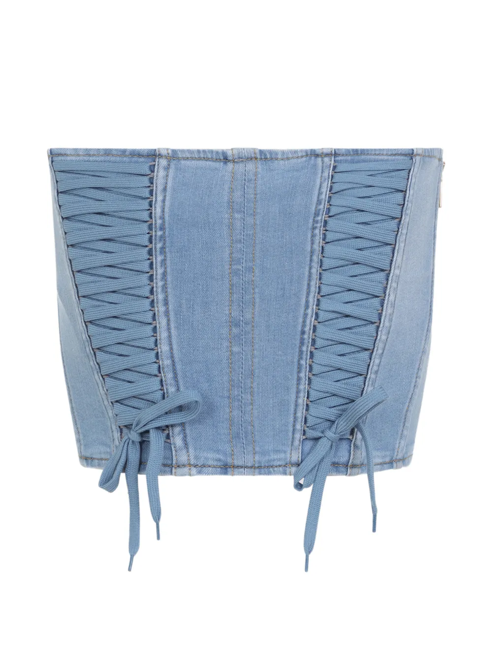  Elisabetta Franchi Lace-up Top - Blue 