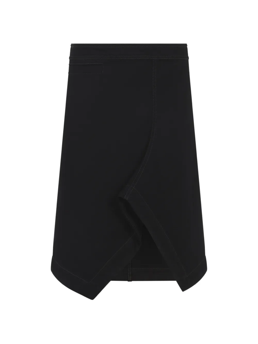 LEMAIRE asymmetric panelled midi skirt - Nero