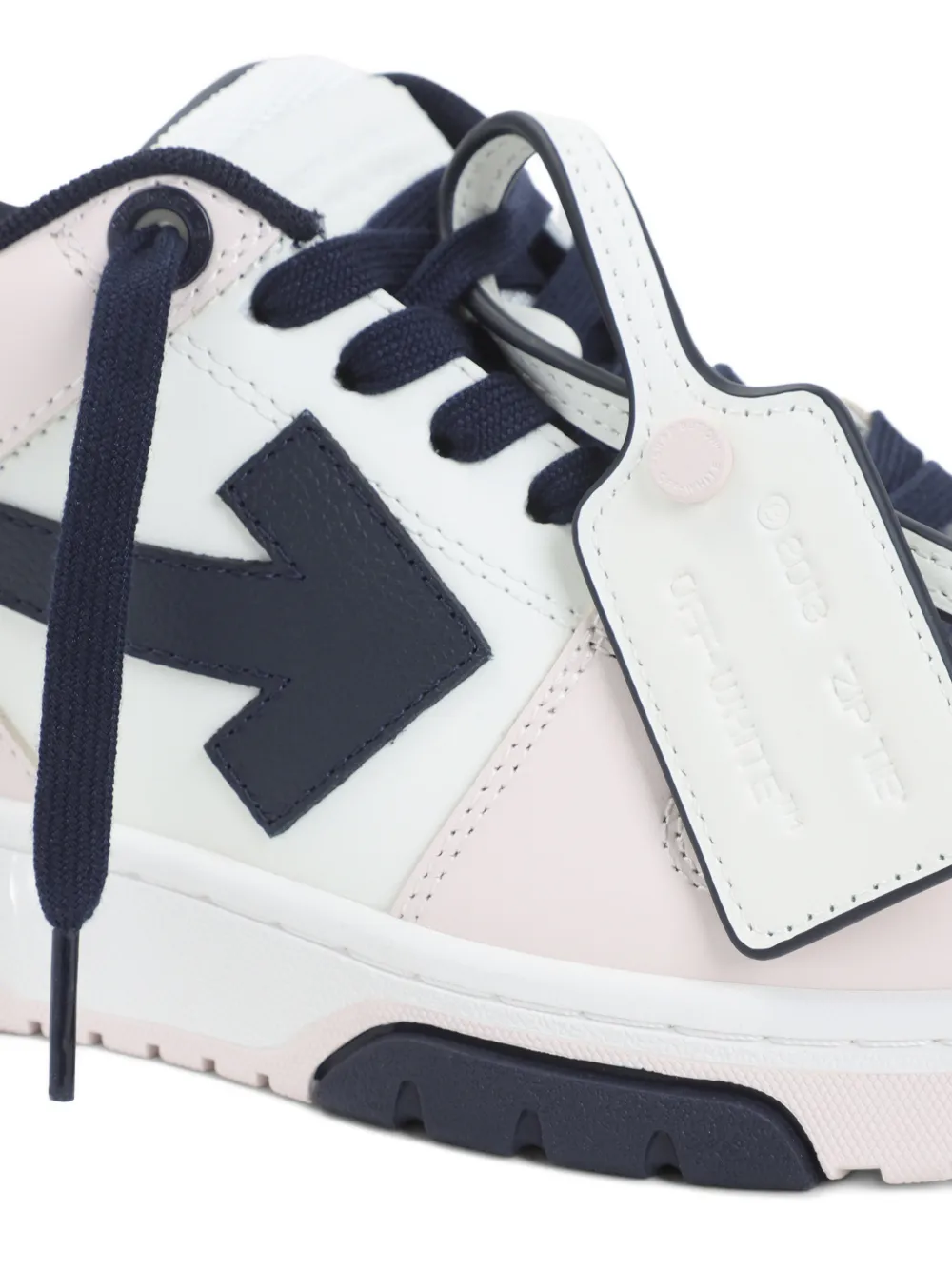 Off-White Out Of Office leren sneakers met Arrow-logo Roze