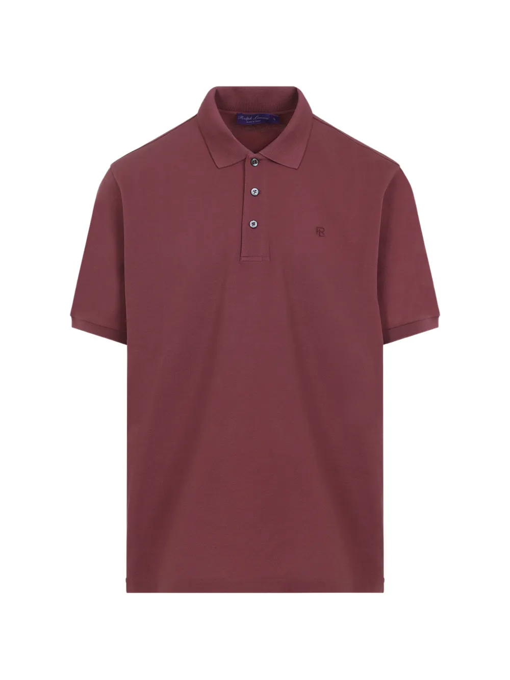 Ralph Lauren Purple Label button embroidered polo shirt - Rosso