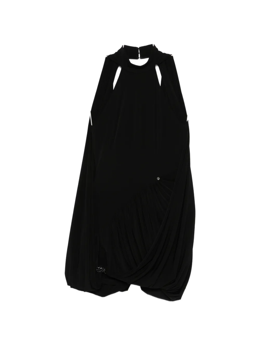 NISSA draped mini dress - Nero