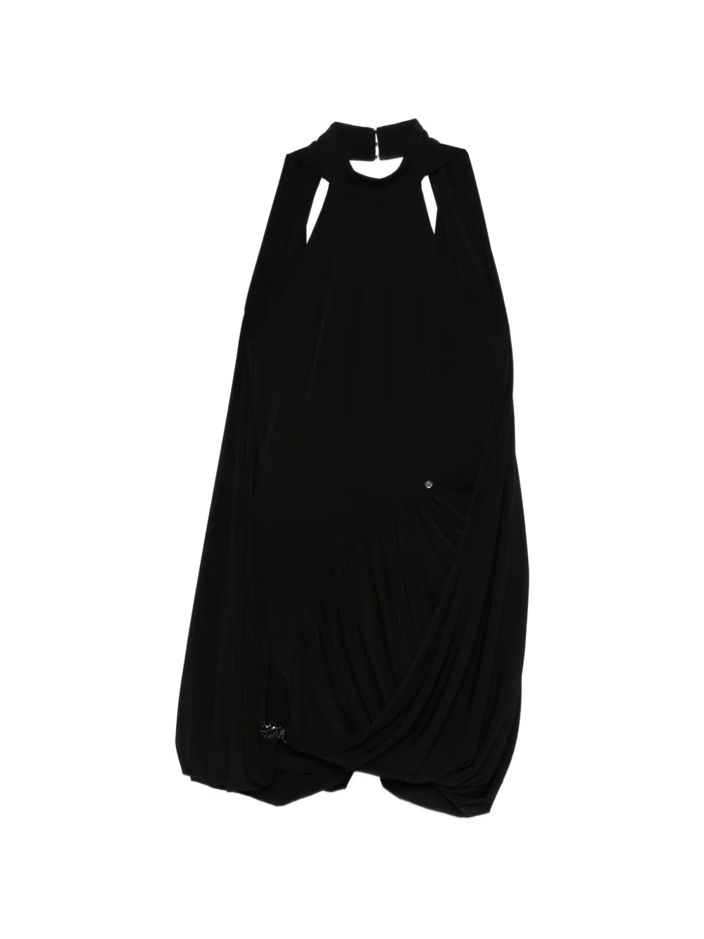 NISSA draped mini dress - Nero