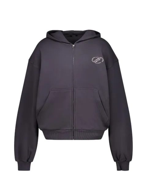 We11done Se11done rhinestone-embellished zip-up hoodie