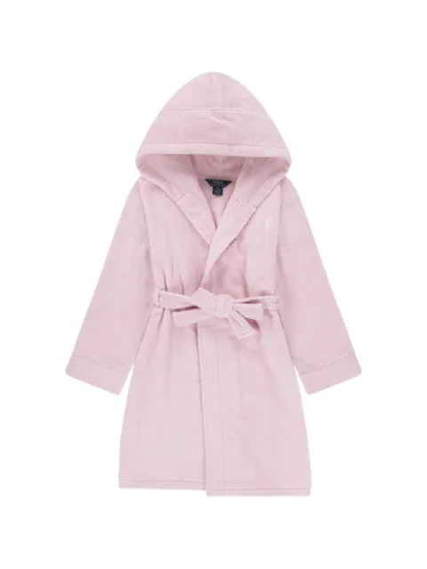 POLO RALPH LAUREN KIDS manteau à rayures et col oversize
