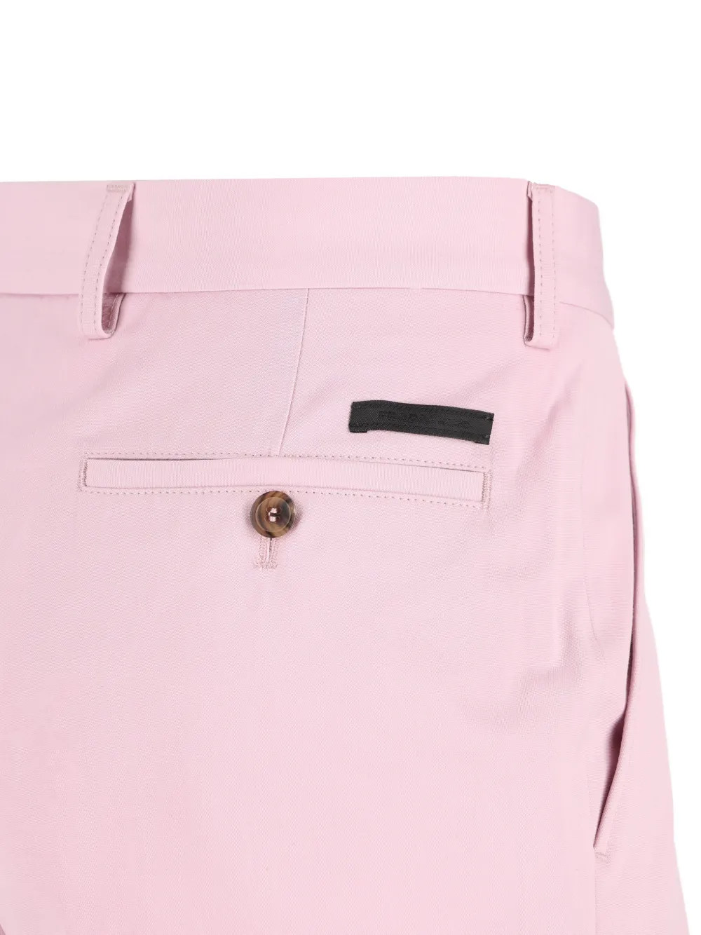 Prada Katoenen pantalon met knoop Roze
