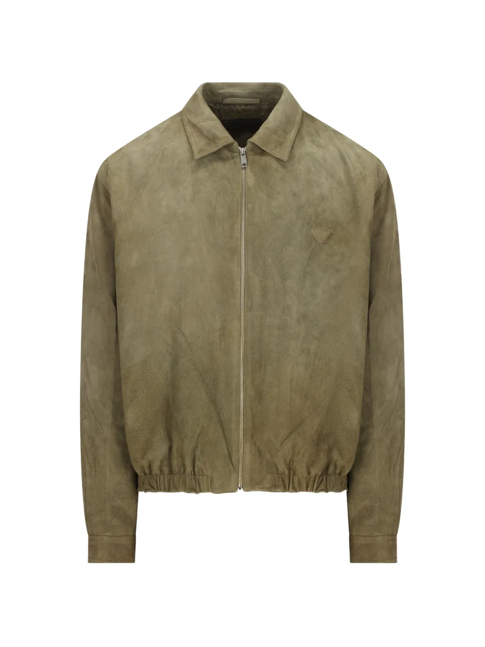 Prada zip fastening lambskin jacket - Verde