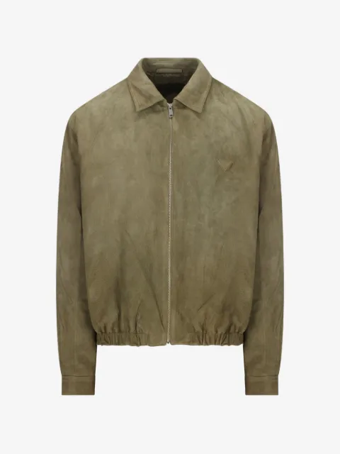 Prada chaqueta de ante con botones