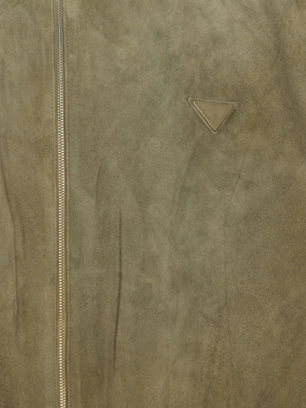  Prada Zip Fastening Lambskin Jacket - Green 