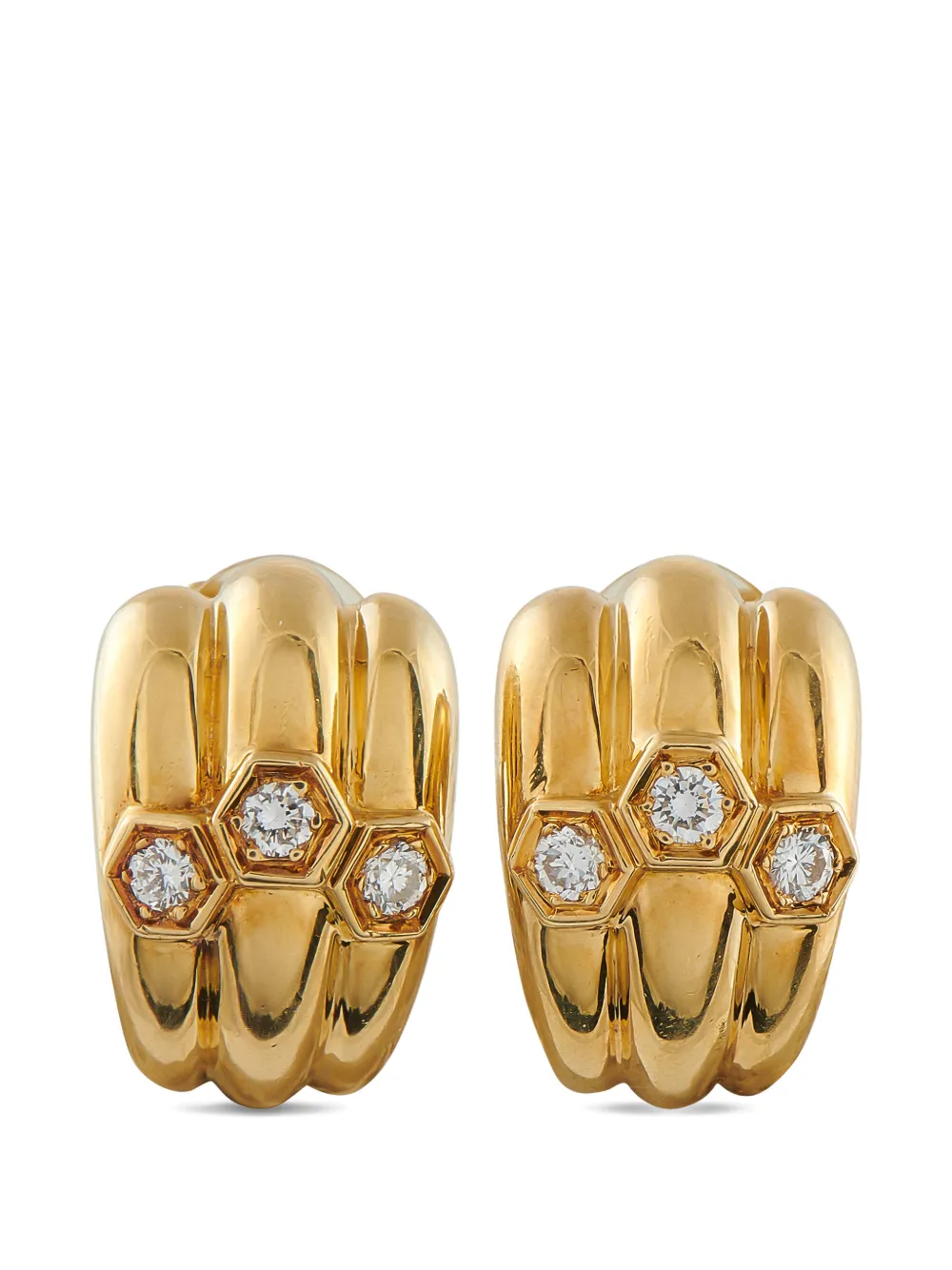 Van Cleef & Arpels diamond clip-on earrings - Oro