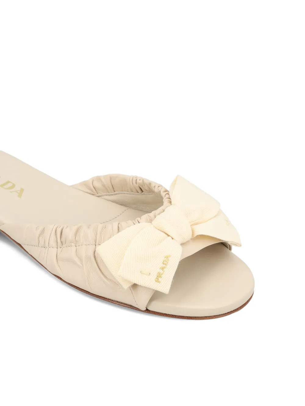 Prada bow-embellished sandals Beige