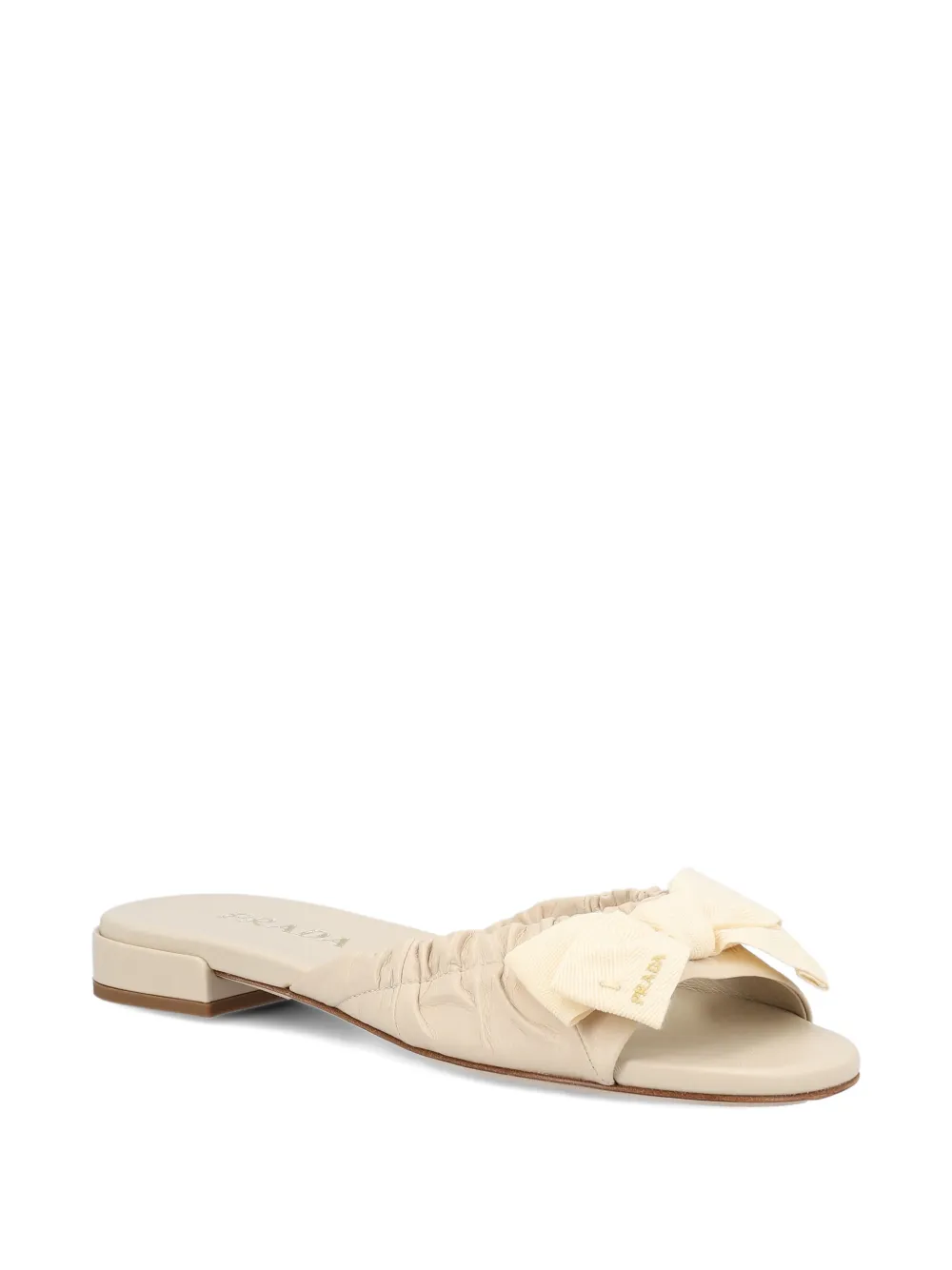 Prada bow-embellished sandals Beige