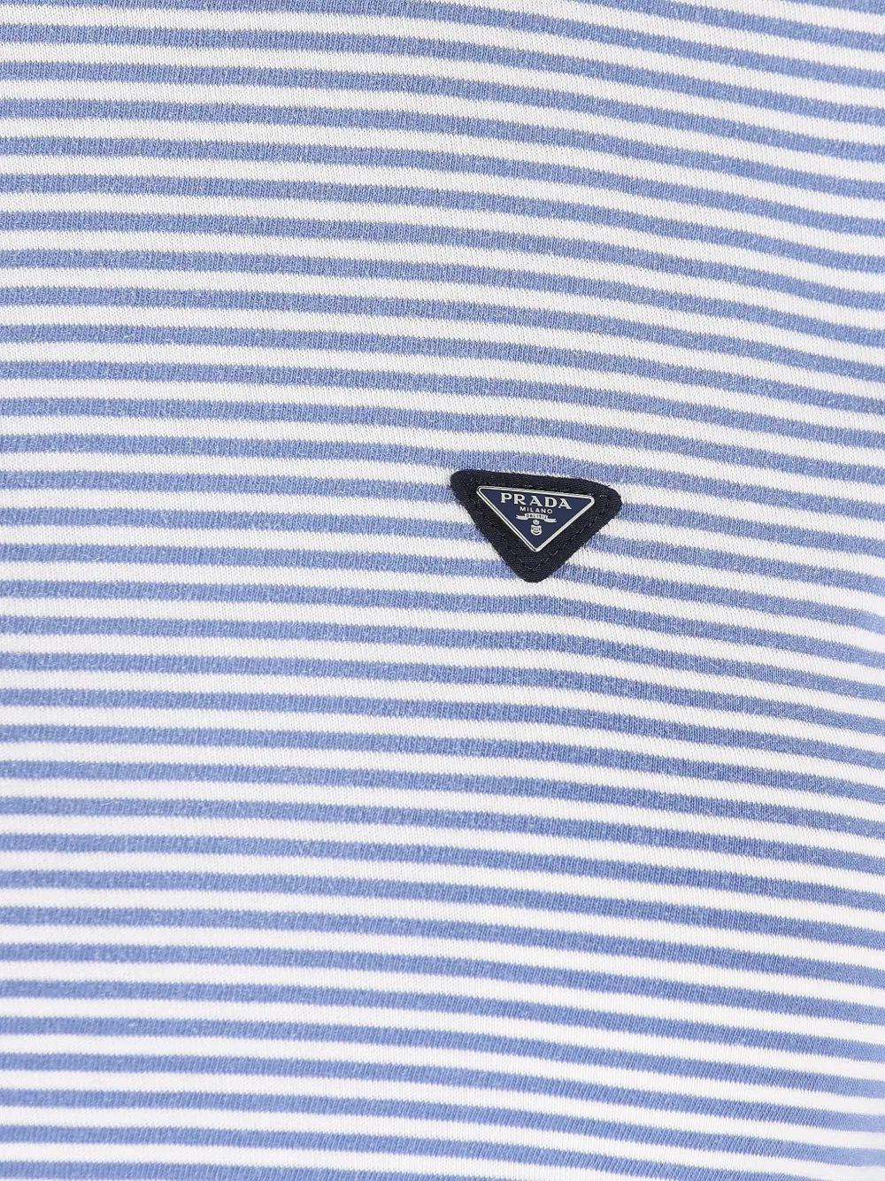  Prada Striped Logo Top - Blue 