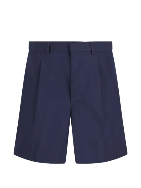 Prada pleated cotton cropped trousers