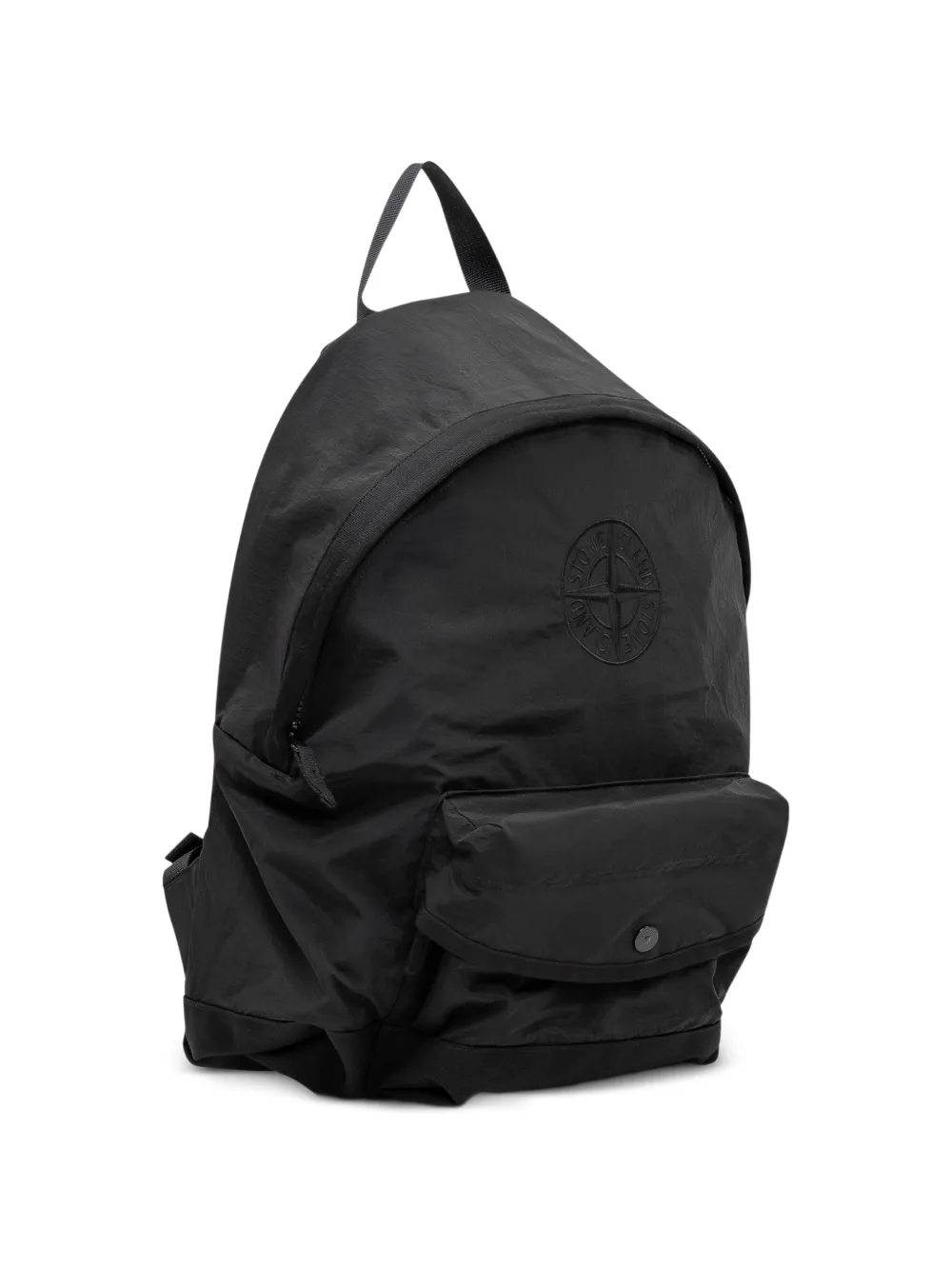  Stone Island Junior Mochila Con Bolsillo De Parche - Negro 