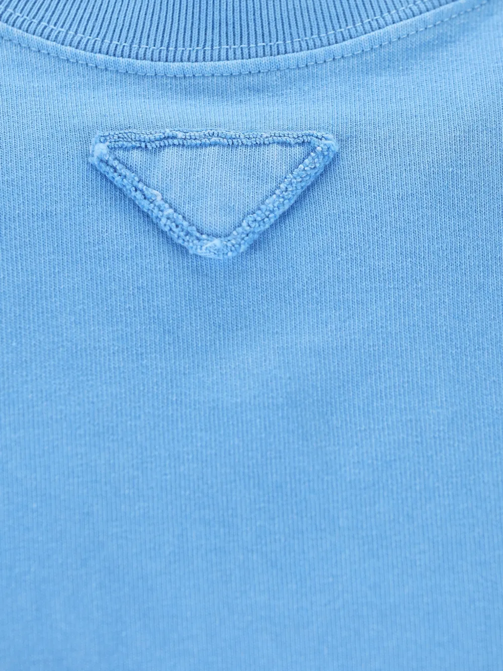  Prada Triangle Patch T-shirt - Blue 