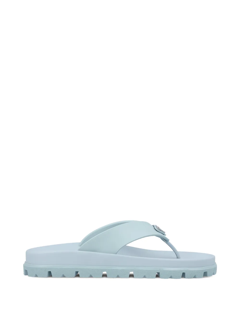 Prada logo-plaque sandals Blauw