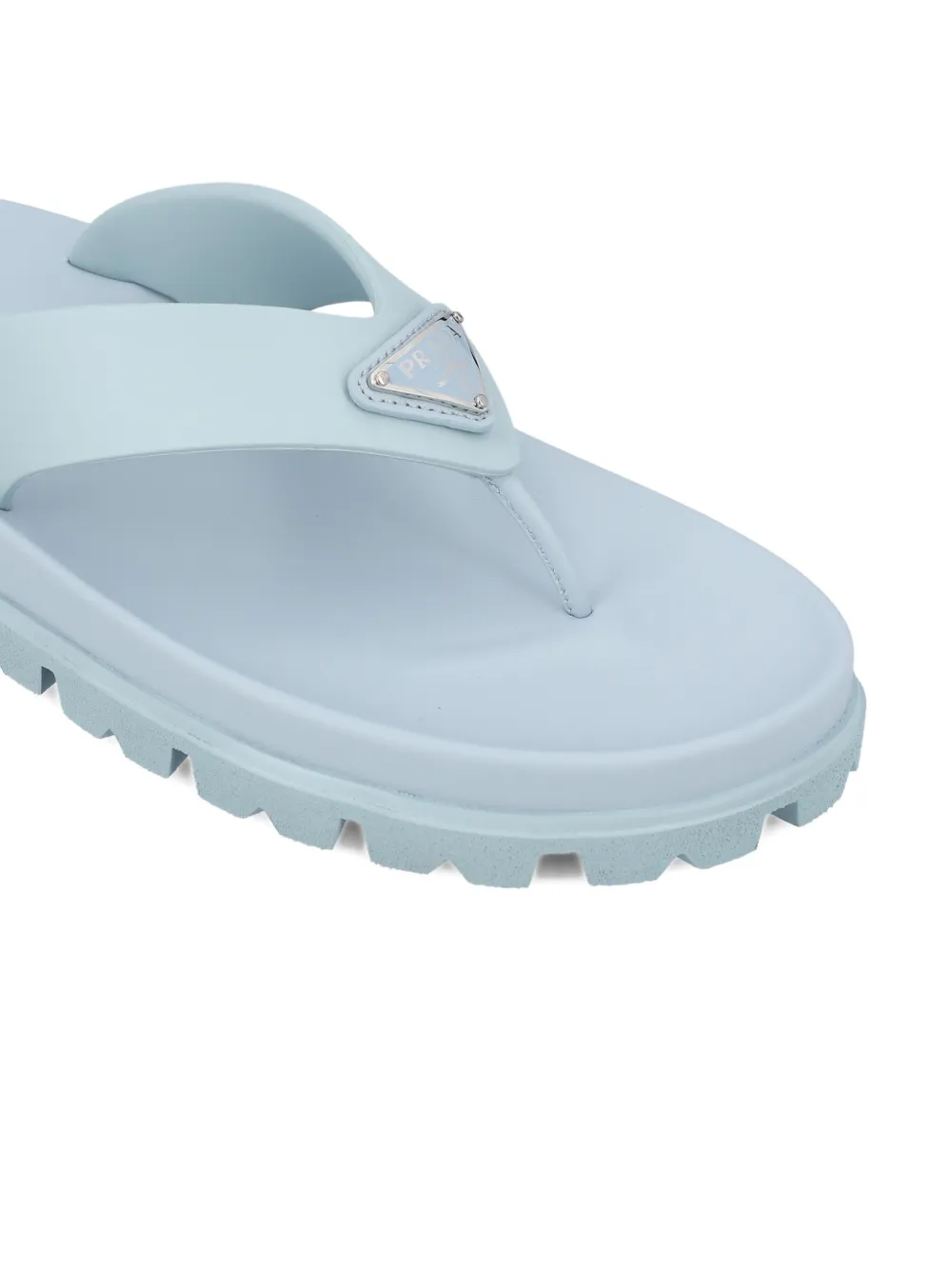 Prada logo-plaque sandals Blauw