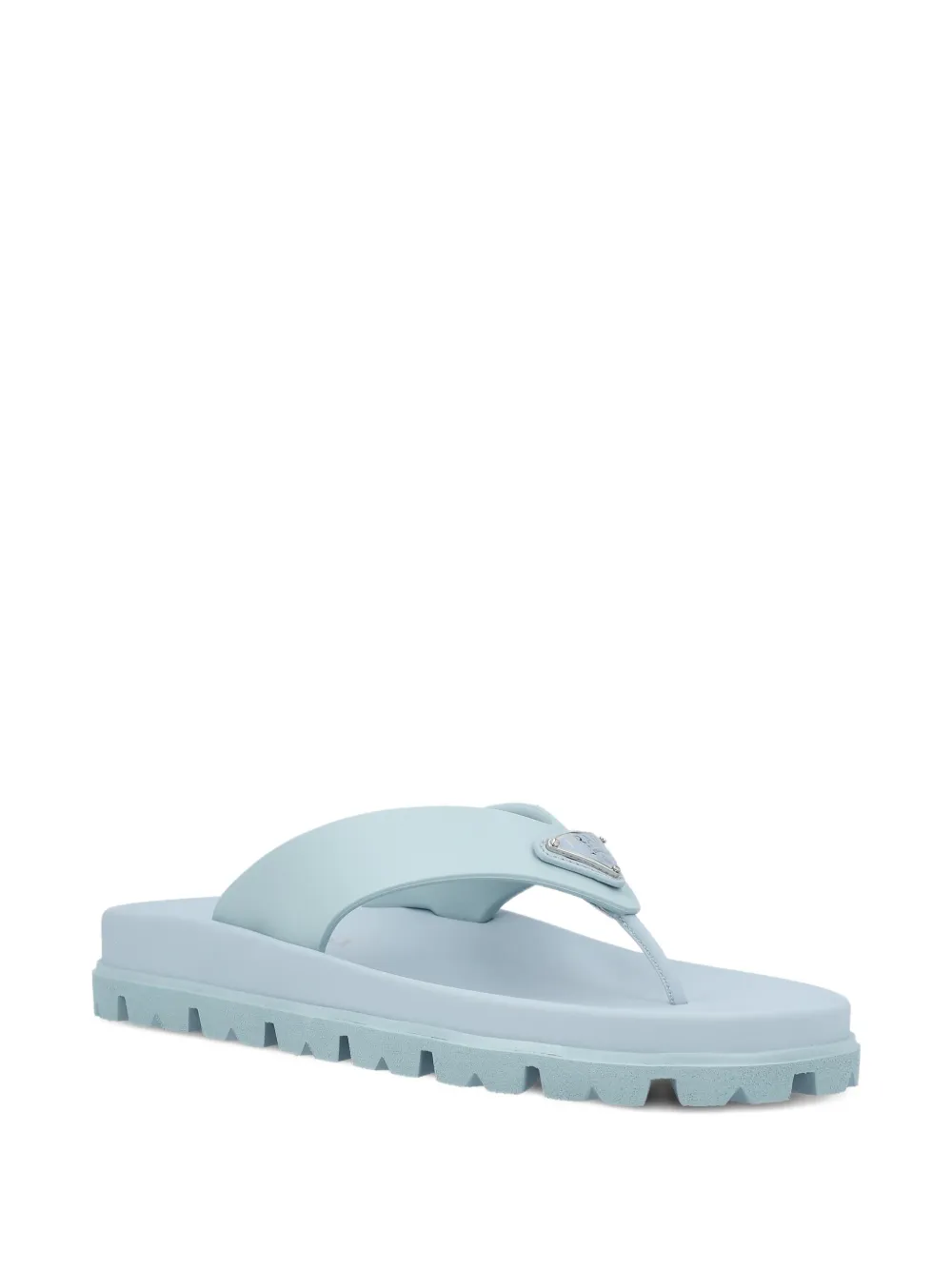 Prada logo-plaque sandals Blauw