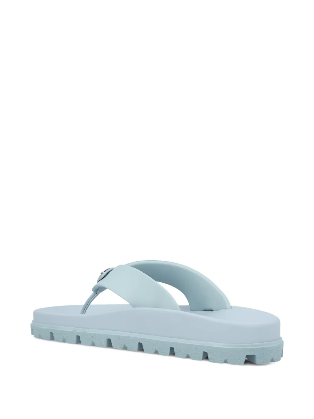 Prada logo-plaque sandals Blauw
