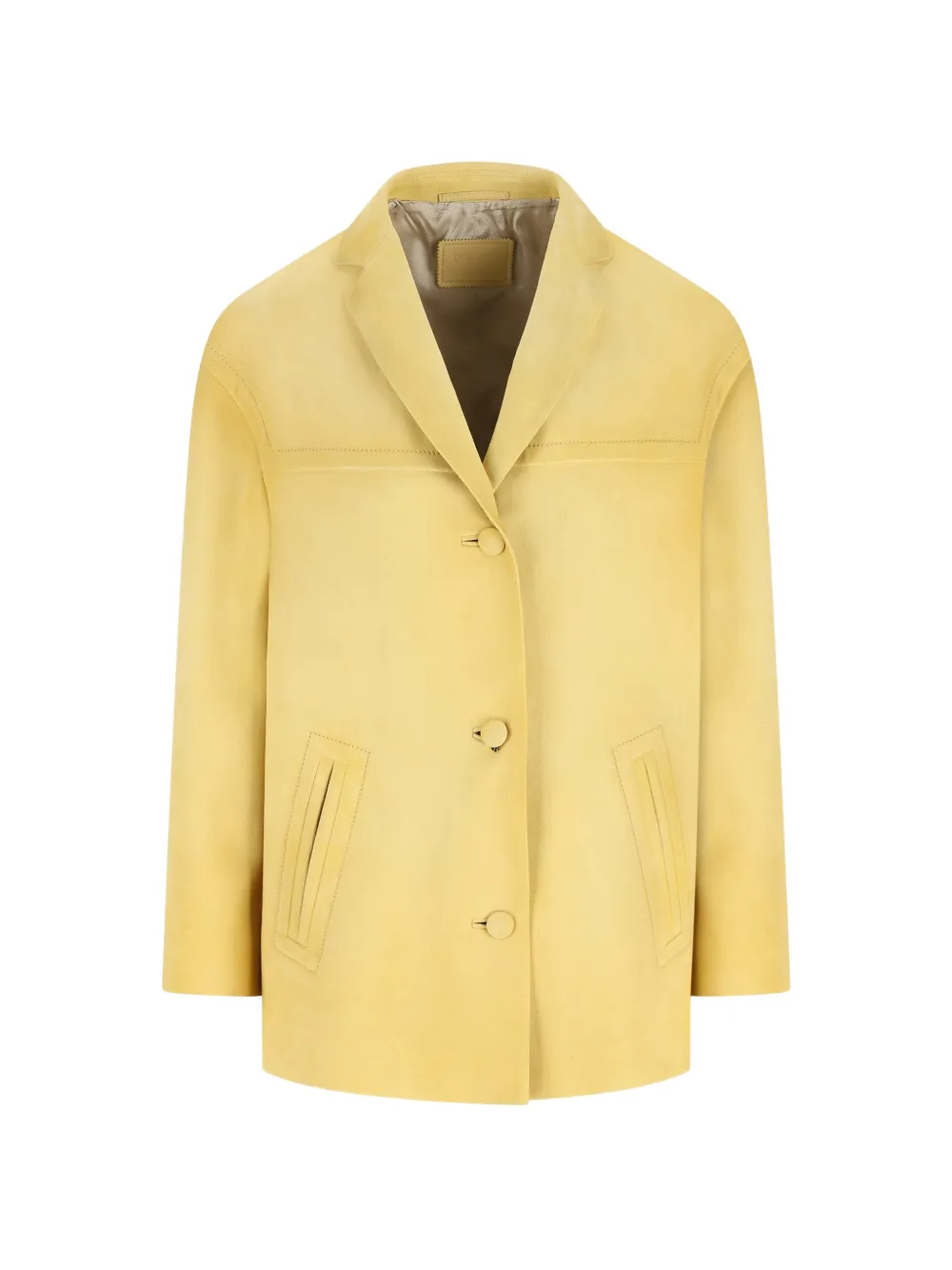 Prada button lambskin jacket - Giallo