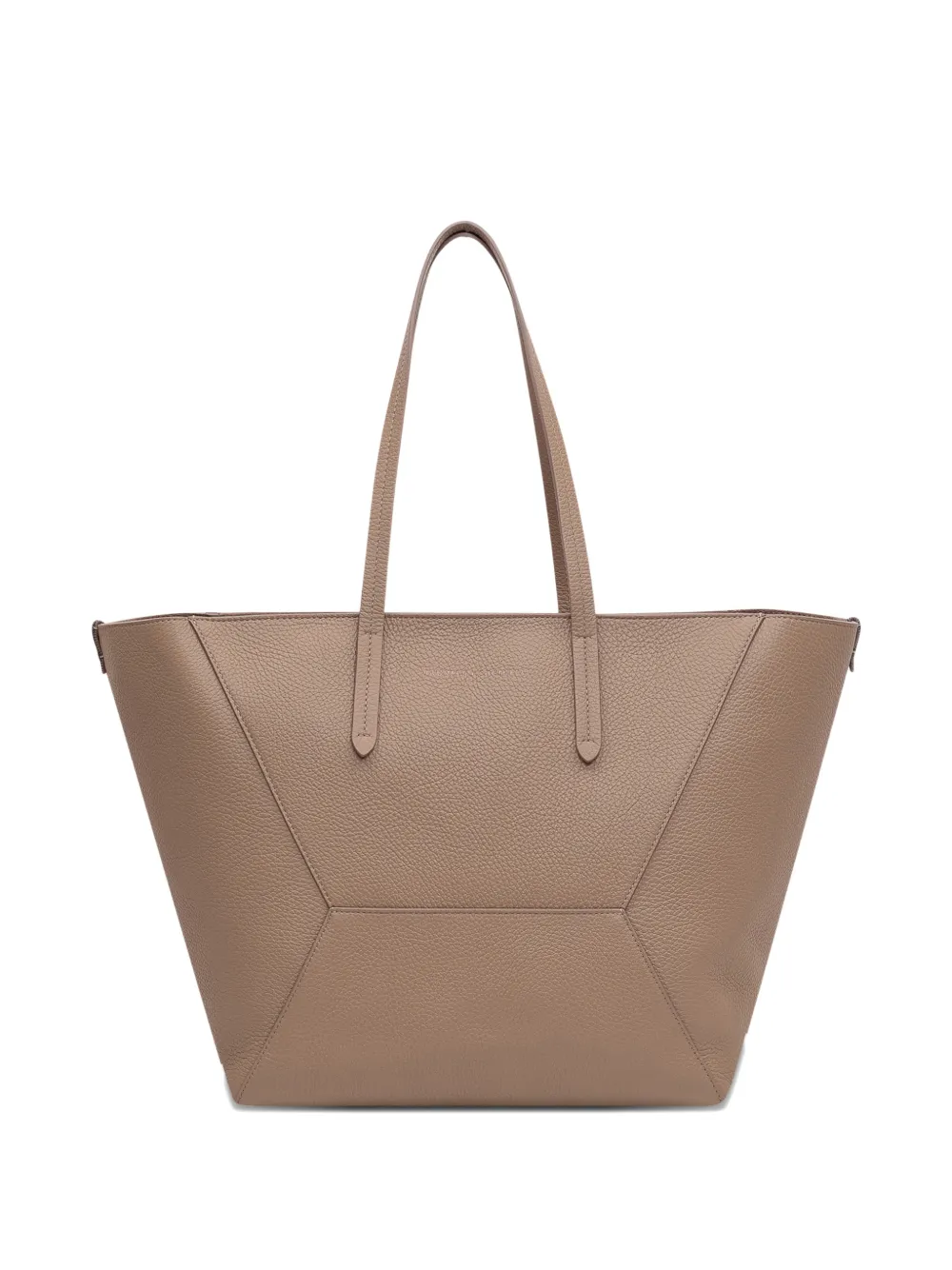 Brunello Cucinelli BC Duo shopper met vlakken Beige