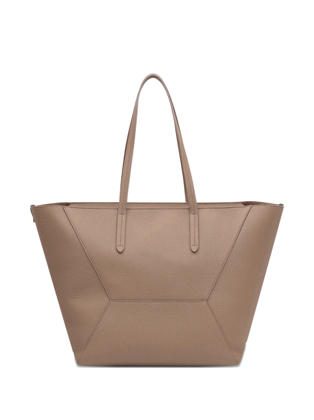 Brunello Cucinelli BC Duo shopper met vlakken Beige