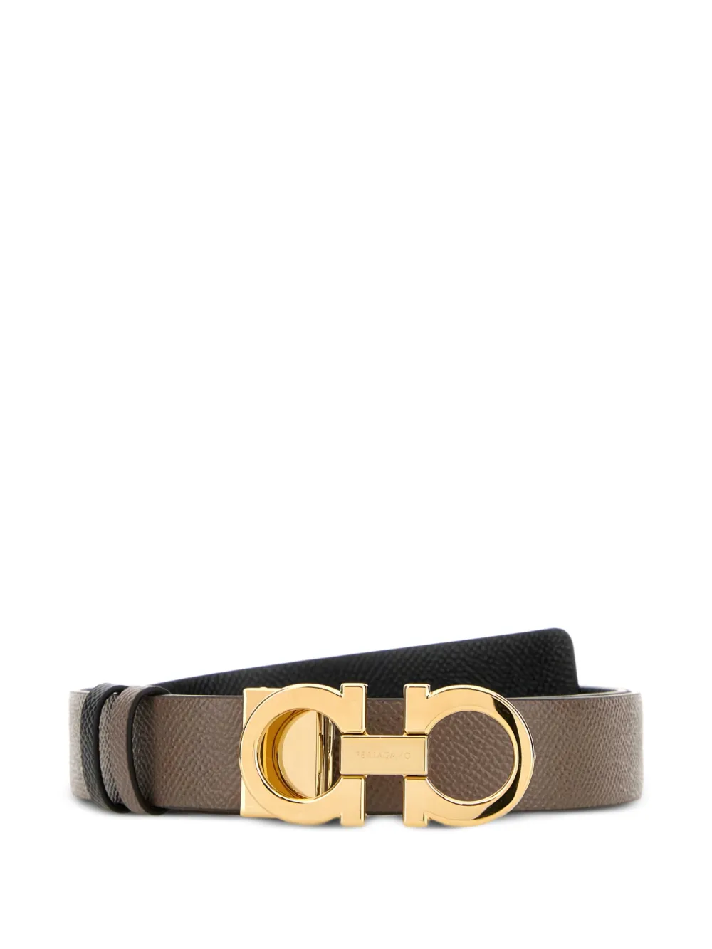 Ferragamo mud reversible belt - Toni neutri