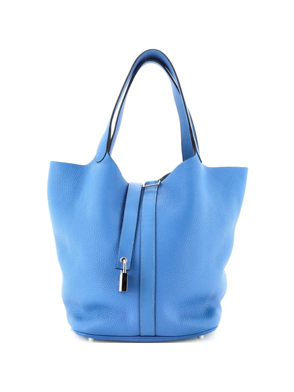 Hermès Pre-Owned Borsa a secchiello Picotin Lock GM in pelle Clemence e Swift - Blu