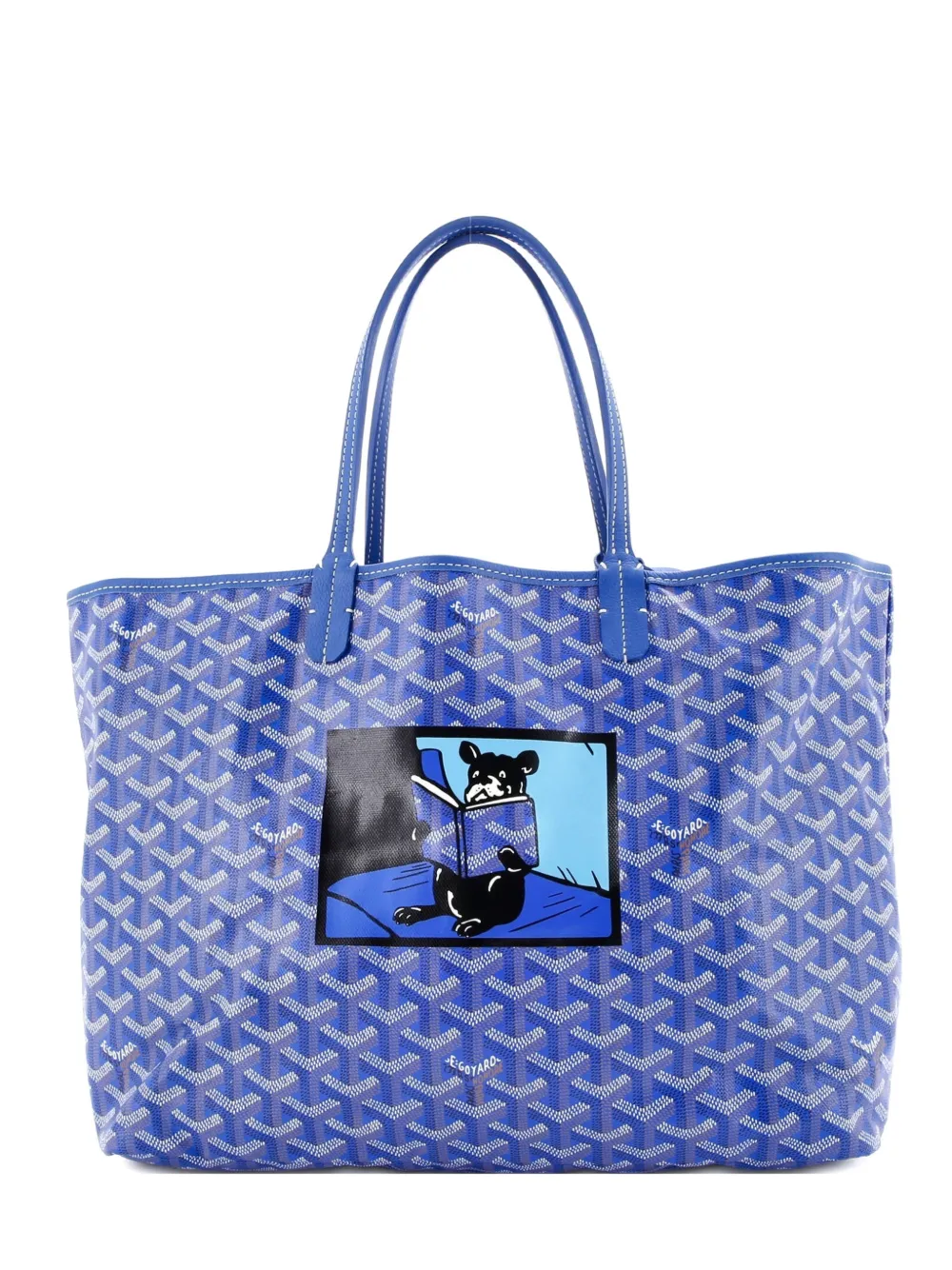 Goyard Pre-Owned Borsa tote Artois PM in tela cerata con stampa - Blu