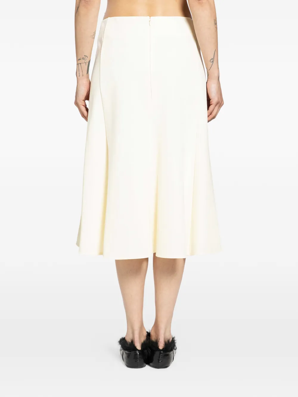 Jil Sander A-lijn midi-rok Beige