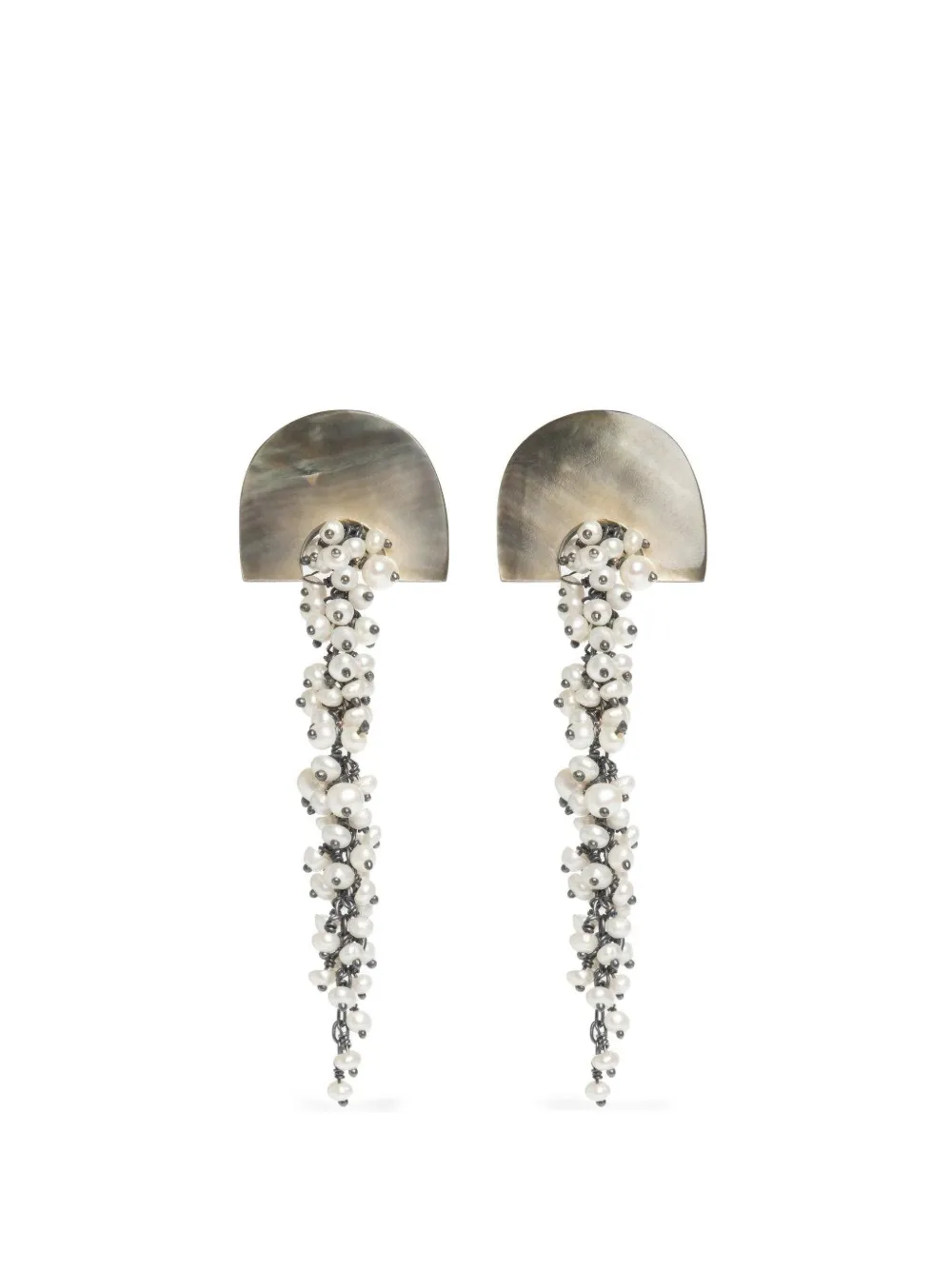 FREYA ROSE Hakuro drop-design earrings - Grey
