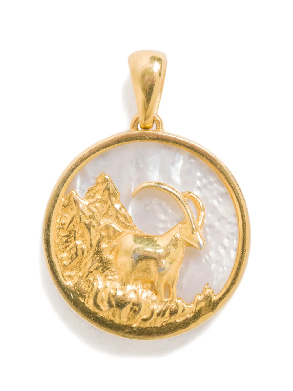 FREYA ROSE Capricorn Zodiac mother of pearl pendant · One Size