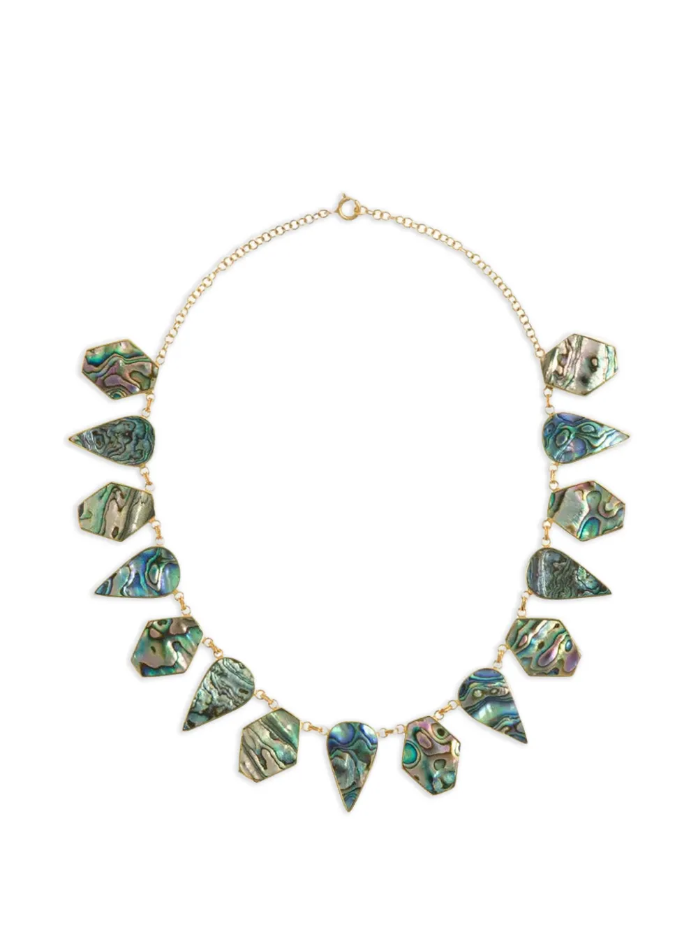 FREYA ROSE Warrioress Paua pendant necklace - Gold