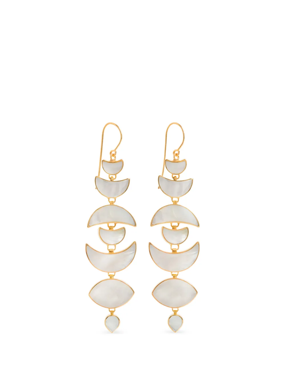 FREYA ROSE Warrioress Moon drop-desgin earrings - Gold