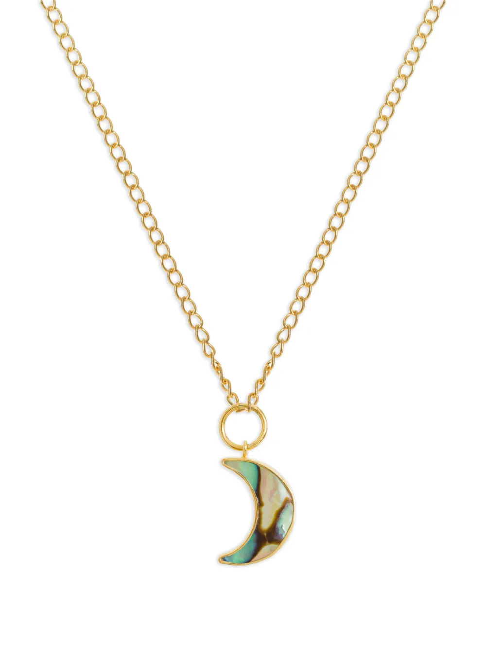 FREYA ROSE Paua moon pendant necklace