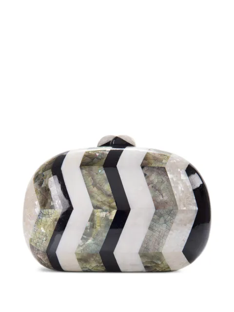 FREYA ROSE Calypso chevron clutch bag