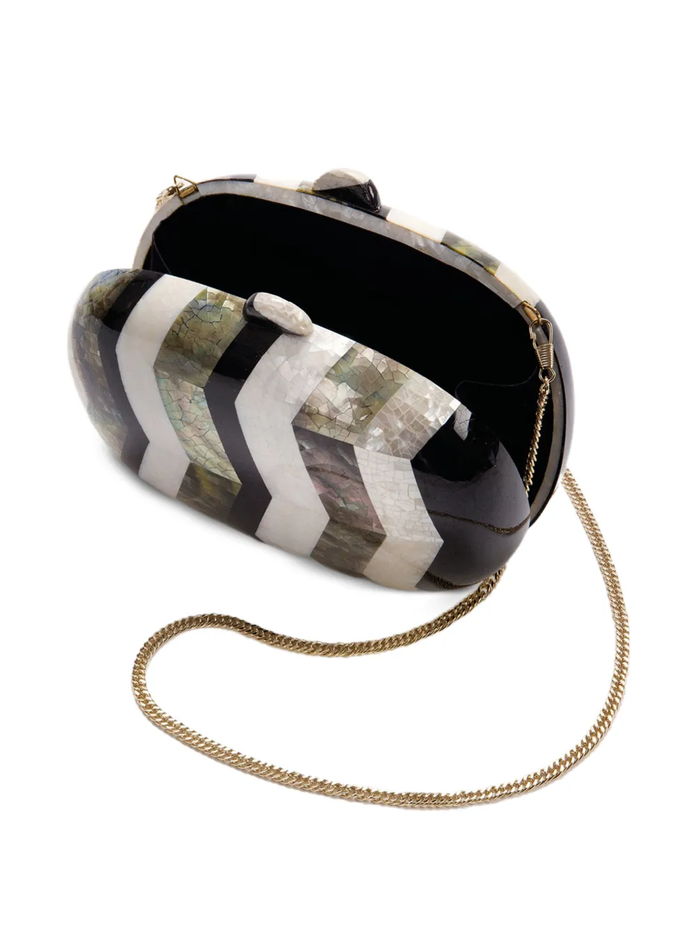 FREYA ROSE Calypso clutch met chevron streep Wit