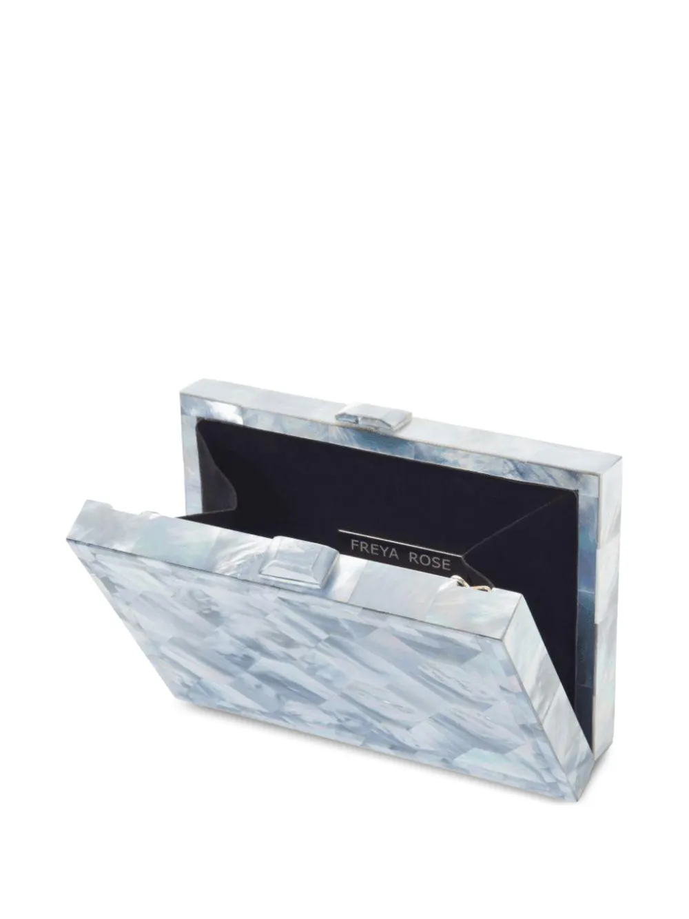 FREYA ROSE Athena clutch met parelmoer Blauw